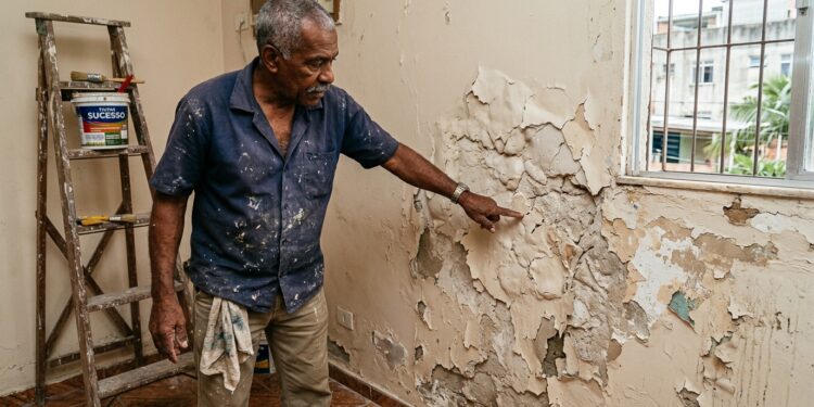 Pintor que repinta apartamento repete sempre o mesmo alerta: passar massa corrida sobre parede com umidade é jogar dinheiro fora em 6 meses, a tinta PVA no banheiro descasca antes de completar um ano, e o rolo de lã usado na textura acrílica é o erro que deixa marca de listras que não saem nunca