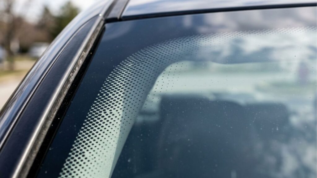 Para que serve a faixa preta cheia de pontinhos na borda do para-brisa do carro e por que ela evita um problema caro
