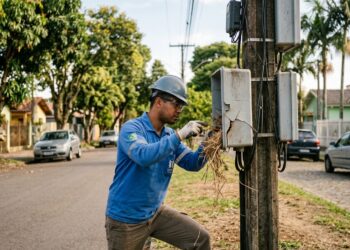 Eletricista alerta: o ninho de passarinho dentro da caixa de luz do poste é a causa mais comum de curto-circuito em rua residencial, a palha seca encosta no fio fase quando chove, e a concessionária leva até 48 horas para trocar, mas o morador pode pedir vistoria preventiva gratuita