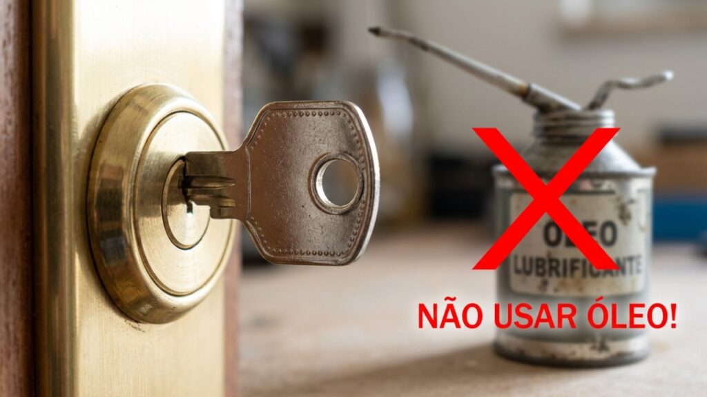 Chaveiro revela o segredo para uma fechadura dura voltar a girar sem encher o miolo de óleo