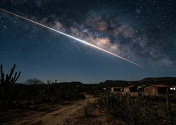 Meteoritos caíram sobre Santa Filomena e mobilizaram moradores, cientistas e colecionadores - Imagem criada por inteligência artificial (ChatGPT / Olhar Digital)