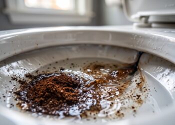 A gambiarra com borra de café que revela um vazamento no vaso antes de aparecer uma poça no banheiro