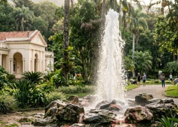 Doze fontes de água mineral brotam dentro do mesmo parque nesta cidade turística, onde existe até um “gêiser” de água fria capaz de lançar jatos de cerca de 5 metros sem depender do calor de um vulcão