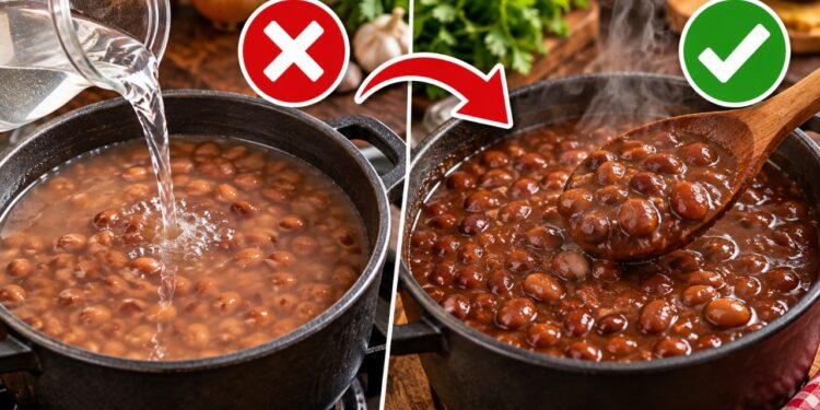 Pare de cozinhar o feijão com água fria: o segredo dos cozinheiros para deixar o caldo grosso sem precisar amassar os grãos