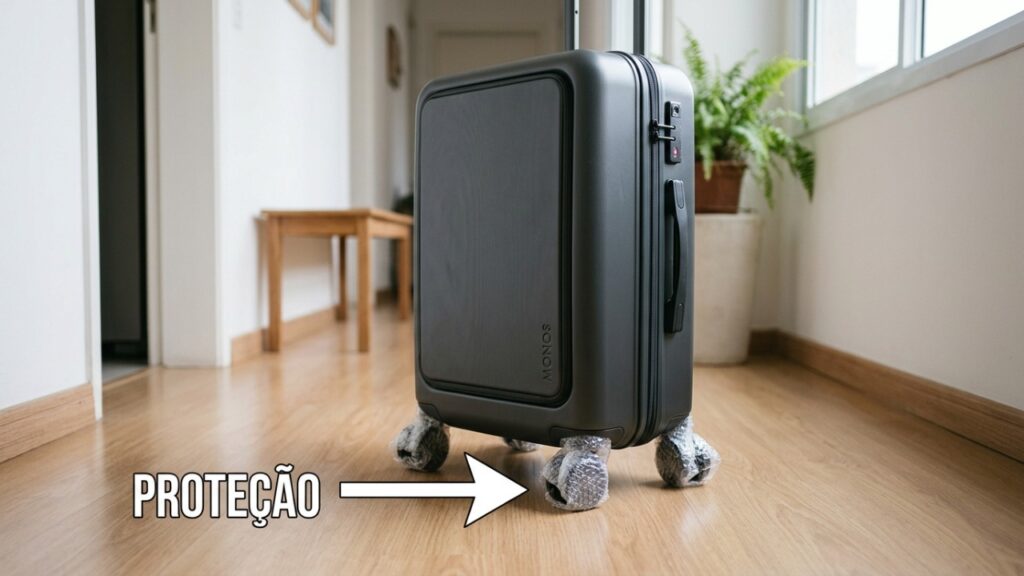 Colocar fita adesiva nas rodinhas da mala, por que cada vez mais viajantes estão fazendo isso