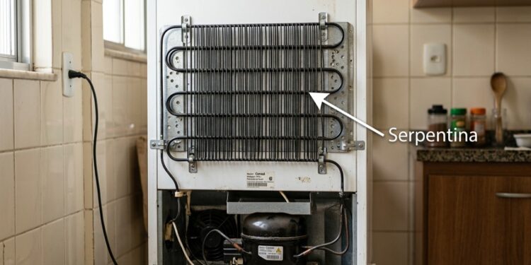 Técnico de geladeiras que faz reparos conta que 30% dos chamados por refrigerador que não gela estão ligados a serpentinas do condensador cobertas de poeira, sujeira que o próprio morador deixa acumular, e ensina como limpar sem danificar o aparelho