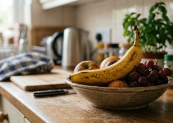 Bananas liberam etileno e podem acelerar o amadurecimento de frutas próximas - Imagem criada por inteligência artificial (ChatGPT / Olhar Digital)