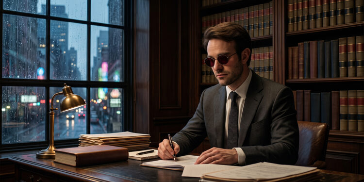 Matt Murdock, em Demolidor: Renascido, sobre carregar duas identidades sem deixar nenhuma delas te destruir, a reflexão sobre "eu do trabalho" x "eu de verdade" que todo profissional sente na pele