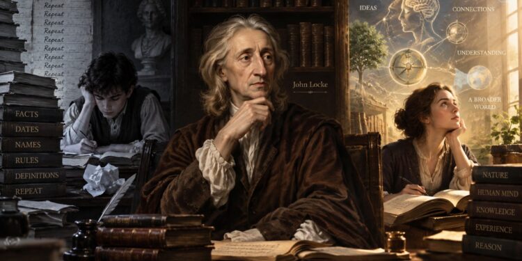 John Locke, filósofo inglês: “A leitura fornece à mente apenas materiais de conhecimento; é o pensamento que torna nosso o que lemos”, a frase de 1706 que ainda divide leitores e professores sobre decorar ou compreender