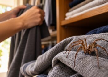 O Butantan explica por que a aranha-marrom escolhe justamente o guarda-roupa e a caixa de sapato, e por que sacudir a roupa antes de vestir resolve mais do que qualquer veneno