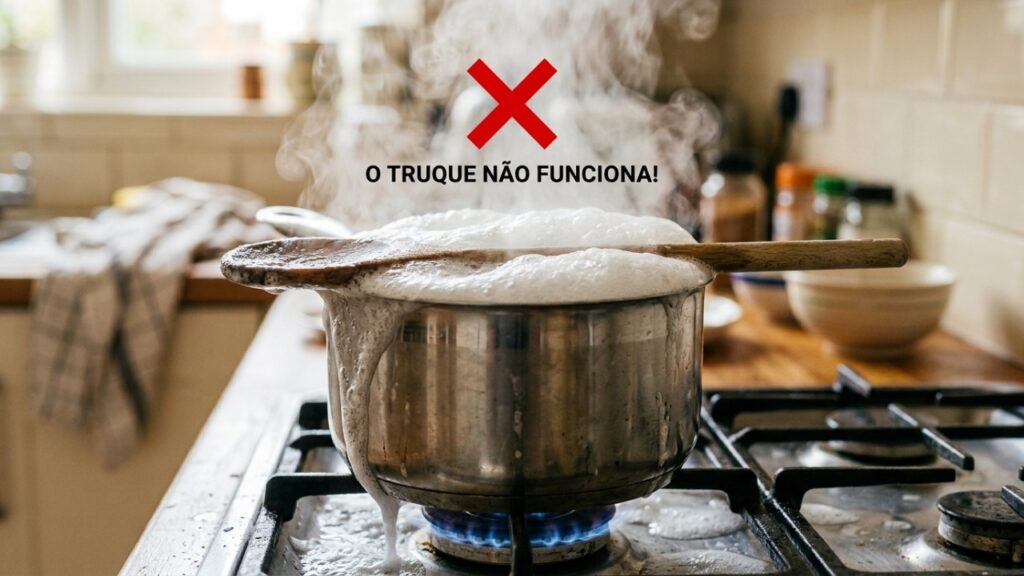Por que colocar uma colher de madeira sobre a panela nem sempre impede o leite de derramar