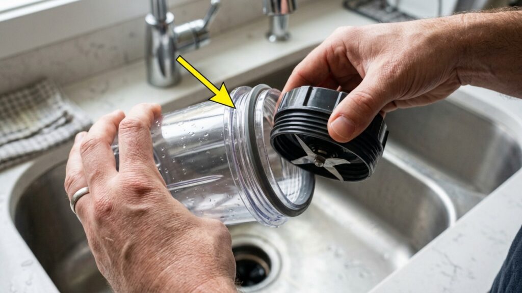 Para que serve o pequeno rebaixo na base do liquidificador e por que ele é o primeiro lugar a inspecionar quando o copo começa a vazar