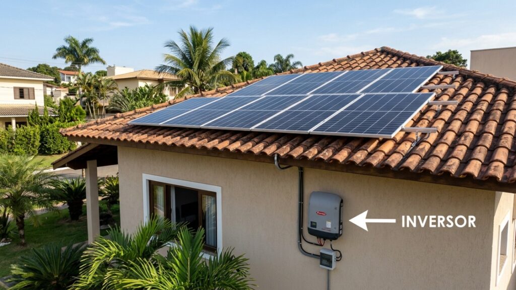 Quantos painéis solares são necessários para fazer um ar-condicionado inverter funcionar com energia solar?