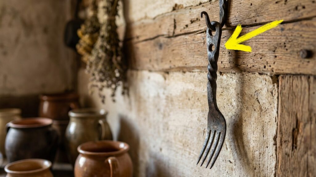 Para que serve o pequeno furo na ponta do cabo do garfo e da faca: ele existe desde as cozinhas industriais do século XIX e ainda hoje define como o talher deve ser guardado