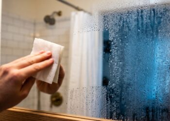 Passar papel-toalha seco no espelho do banheiro antes do banho: para que serve e por que impede o embaçamento por até 3 dias