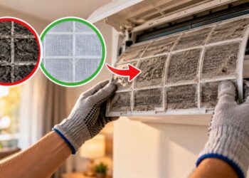 Técnico de ar-condicionado que faz manutenção residencial conta que vários chamados começam com descuidos do próprio morador ao ignorar a circulação de ar: elemento filtrante, evaporadora, saída de ventilação e dreno de condensado, e ensina o que conferir antes de pedir assistência