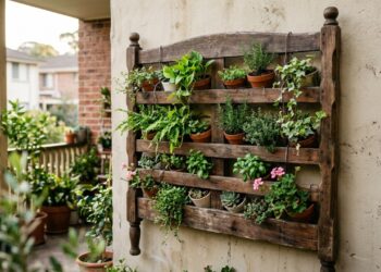 Estrado de cama descartado vira painel para plantas com invenção que transforma uma parede vazia em jardim