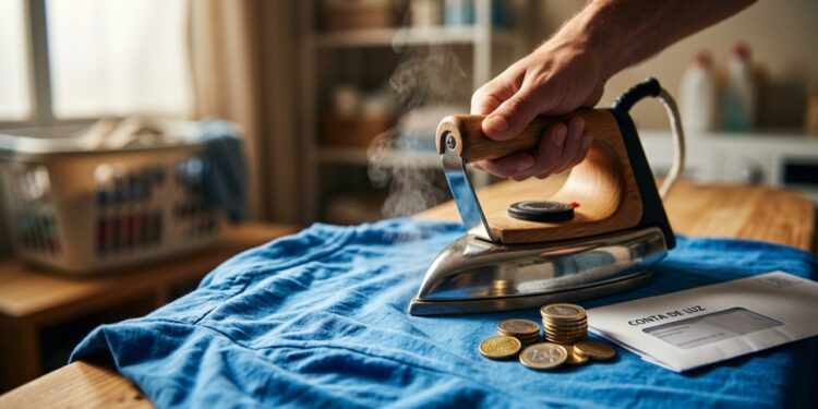 O ferro de passar ligado por 40 minutos a 2.000 watts gasta o equivalente a rodar a máquina de lavar duas vezes e passar tudo de uma vez economiza o suficiente para pagar meio botijão de gás