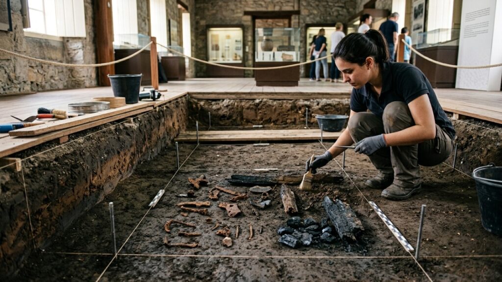 Escavações no Vale do Ribeira encontraram um forno de fundição de 300 anos que ainda tem escória grudada nas paredes e mostra a temperatura que os antigos alcançavam sem termômetro
