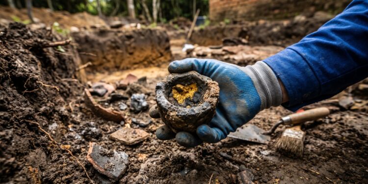 Escavações no Vale do Ribeira encontraram um forno de fundição de 300 anos que ainda tem escória grudada nas paredes e mostra a temperatura que os antigos alcançavam sem termômetro