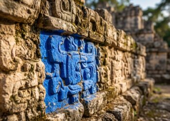 Pesquisadores descobriram que a tinta azul dos maias resiste há 1.200 anos porque mistura pigmento vegetal com um tipo de argila que aprisiona a cor dentro dos poros, e a indústria de tintas passou décadas tentando copiar