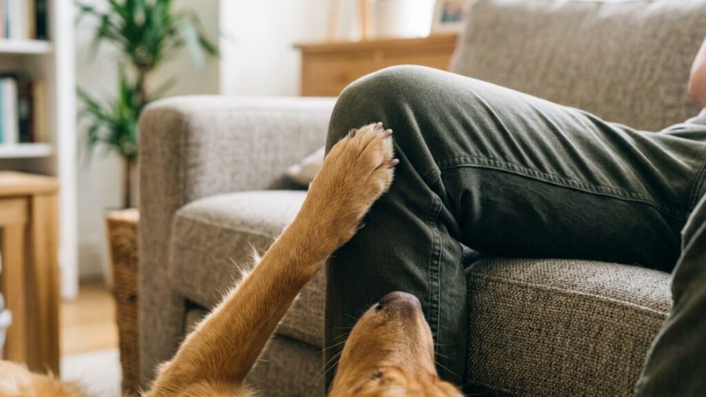 Veterinários explicam por que o cachorro que dá a pata quando você senta não está pedindo carinho, está repetindo um gesto de filhote para pedir comida, e a resposta que a maioria dá reforça o hábito sem querer
