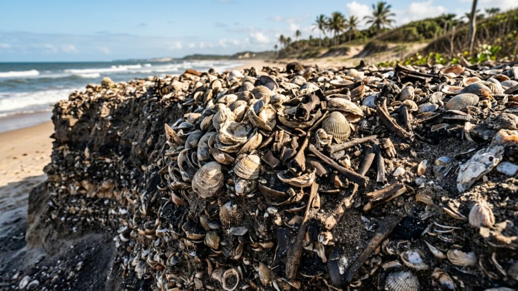 Os sambaquis do litoral de Santa Catarina: montanhas de conchas com até 30 metros de altura, erguidas há milhares de anos e confundidas com morros comuns