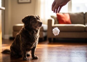 Veterinários alertam que o cachorro que começa a bater a cabeça de leve na parede ao andar pode estar perdendo visão periférica, e o teste do algodão que o tutor faz em casa