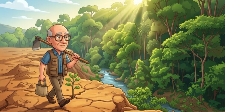 Sebastião Salgado herdou uma fazenda com a terra morta em Minas Gerais, plantou 2,7 milhões de árvores com a mulher ao longo de 20 anos, e as nascentes que tinham secado voltaram a correr