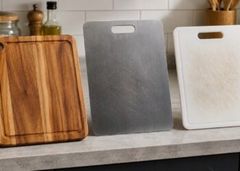 Qual tábua é melhor para usar na cozinha: madeira, plástico ou metal?