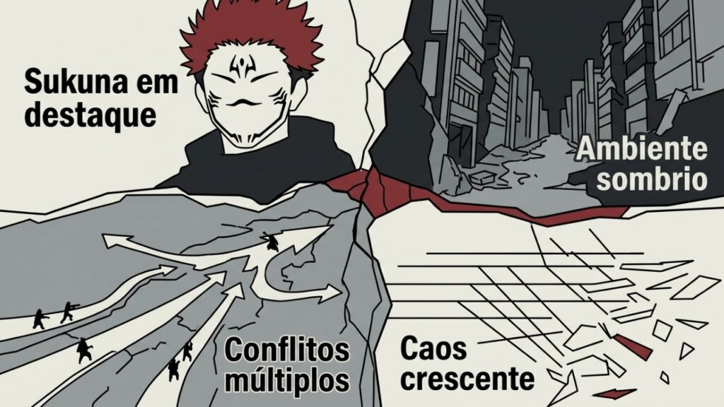 Novo visual de Sukuna e a 4ª temporada de Jujutsu Kaisen - magem ilustrativa criada por inteligência artificial (ChatGPT / Olhar Digital)