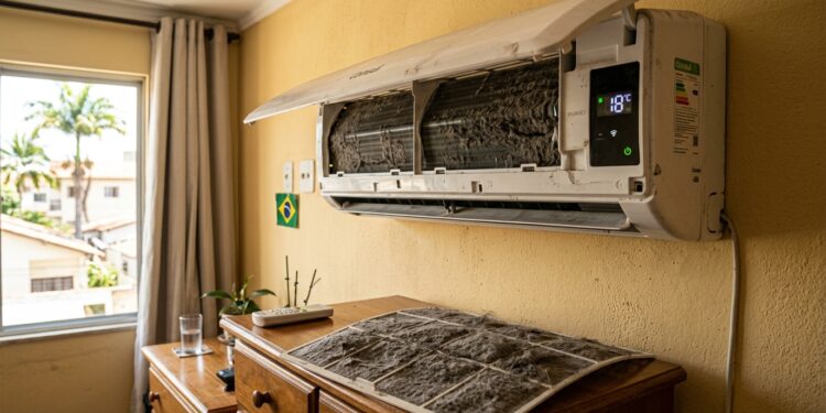 Um especialista em ar condicionado confirma: "Não limpar adequadamente os filtros do ar condicionado a cada 15 ou 30 dias no verão reduz a eficiência pela metade."
