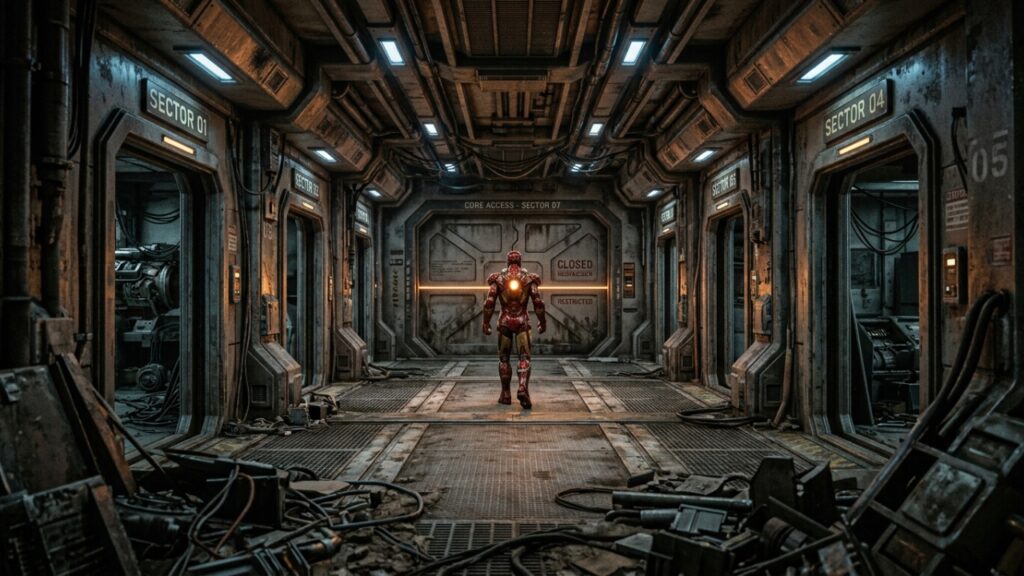 Homem de Ferro e a frase sobre o fim da jornada - Imagem ilustrativa criada por inteligência artificial (ChatGPT / Olhar Digital)