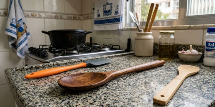 Qual utensílio é mais higiênico para mexer a comida: espátula de silicone, colher de bambu ou madeira tradicional?