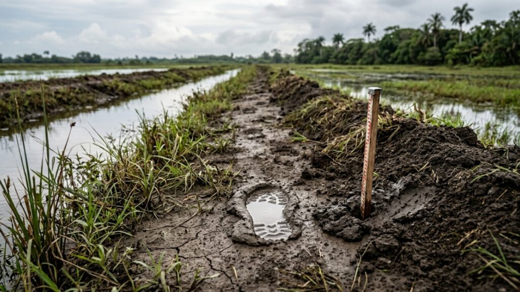 Canais pré-hispânicos de La Mojana cobrem 500 mil hectares - Imagem ilustrativa criada por inteligência artificial (ChatGPT / Olhar Digital)