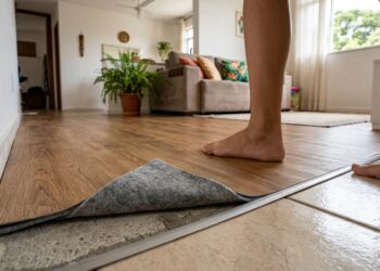 Piso vinílico com manta têxtil é tendência em reformas - Imagem criada por inteligência artificial (ChatGPT / Olhar Digital)