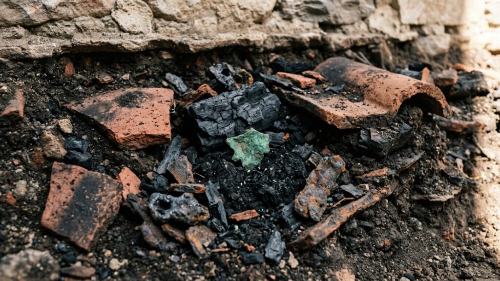 Construção romana em Ligornetto preserva sinais de incêndio - Imagem ilustrativa criada por inteligência artificial (ChatGPT / Olhar Digital)