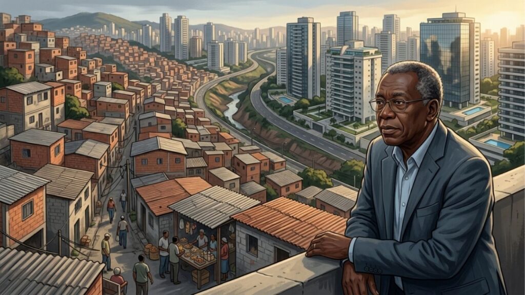 Milton Santos e a Geografia Crítica, em reflexão sobre a desigualdade: "Existem apenas duas classes sociais, as do que não comem e as do que não dormem com medo da revolução dos que não comem."