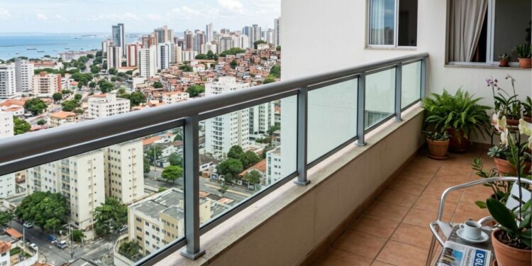Vidraceiro se recusa a instalar guarda-corpo de vidro temperado na sacada e explica ao cliente por que a norma técnica exige laminado naquele ponto específico da casa