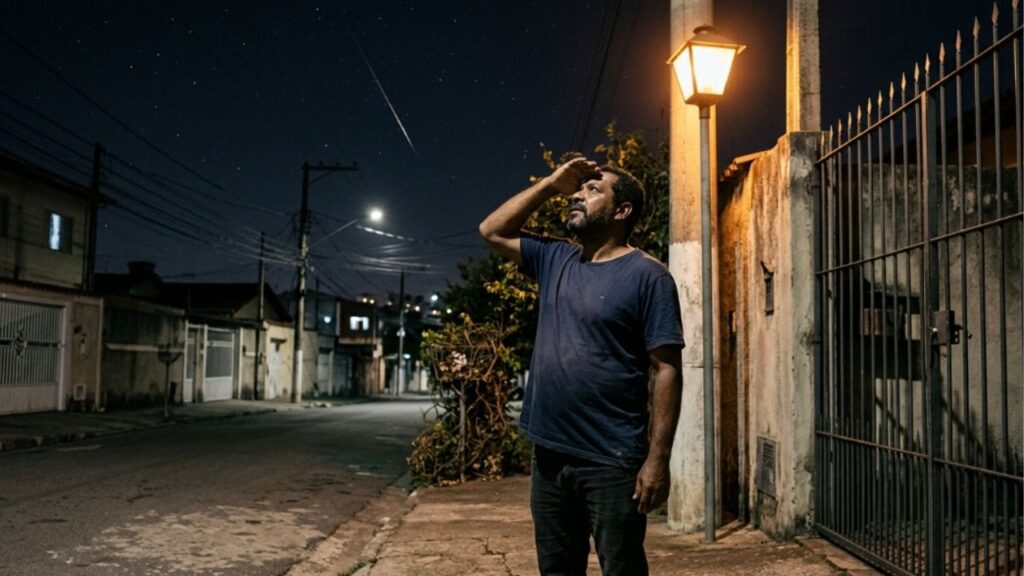 Chuva de meteoros visível a olho nu no Brasil: a noite de pico, para que lado olhar e como a Lua e a poluição da cidade atrapalham
