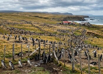 Uma fazenda em Santa Cruz já teve 40.000 ovelhas: agora, seus 62.000 hectares abrigam mais de 40.000 casais de pinguins