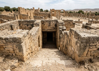 A elite de uma cidade romana no norte da África morava em um andar inteiro cavado embaixo da terra, com pátio, quartos e mosaicos