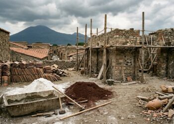 O canteiro de Pompeia que revelou a mistura do concreto romano