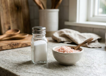 O sal de cozinha brasileiro é obrigado a ter iodo desde 1953 porque havia regiões com bócio, e parte do sal rosa falha nessa exigência