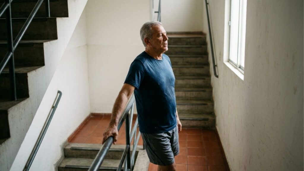 Levantar pesos é ótimo, mas estudos sobre atividade física mostram: “Subir e descer escadas pode acrescentar exercício vigoroso à rotina”