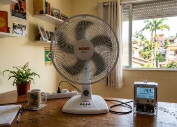 Eletricistas e especialistas em ar condicionado confirmam: "Um ventilador consome 60 watts e custa R$ 11,52 por mês, usando-o 8 horas por dia."