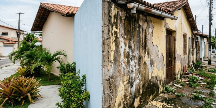 Mancha reaparece mesmo com tinta nova e infiltração do vizinho explica o problema