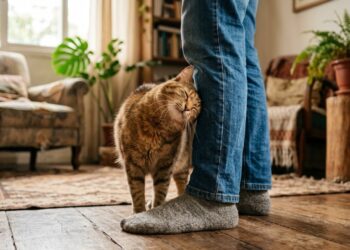 Feromônios ajudam gatos a reconhecer pessoas e ambientes como familiares - Imagem criada por inteligência artificial (ChatGPT / Olhar Digital)