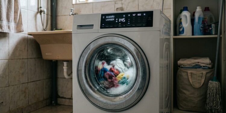 A máquina de lavar em ciclo quente gasta cinco vezes mais que em água fria, e a mudança sozinha reduz a conta sem alterar a limpeza da roupa