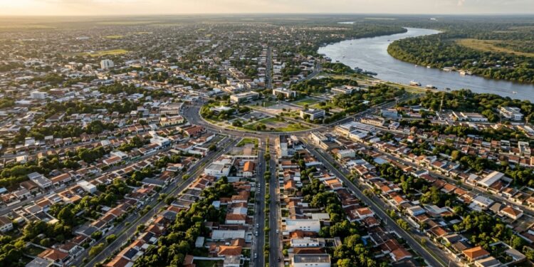 Vista do alto, uma capital brasileira revela ruas em forma de leque criadas por um plano urbano dos anos 1940